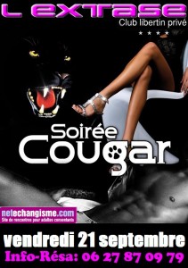 soirée cougar Gignac-la-Nerthe club libertin l'extase le vendredi 21 septembre 2012